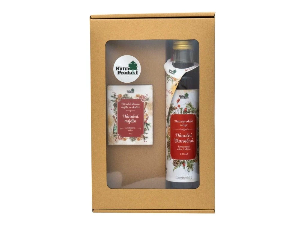 Naturprodukt Vánoční mýdlo + vánoční sirup—1 sada