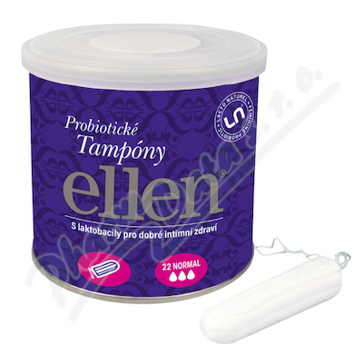 Ellen Probiotické tampóny Normal—22ks - DOPRODEJ Exp. 9/24 - poslední kus skladem (běžná cena 341,- Kč)
