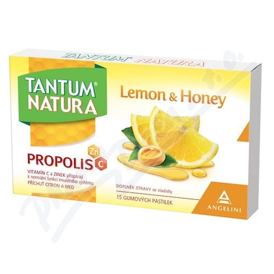 Tantum Natura Lemon&Honey —15ks gumových pastilek