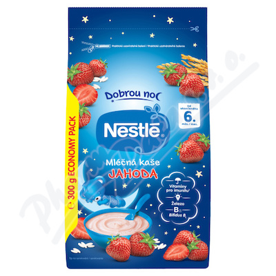 NESTLÉ Mléčná kaše Dobrou noc Jahoda—od 6. měsíce, 300g