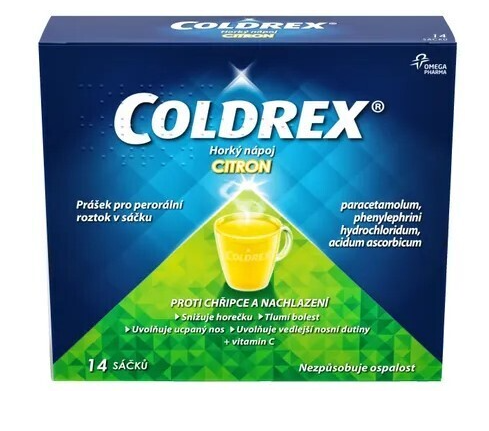 Coldrex Horký nápoj Citron 14 sáčků