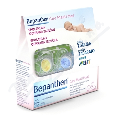 Bepanthen Care mast 100g + dudlíky Avent 2 ks —100 g + 2 dudlíky ZDARMA