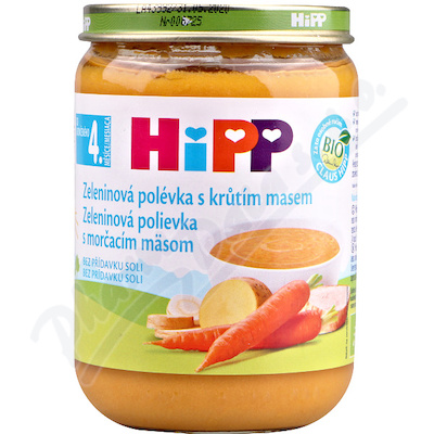 HiPP BIO Zeleninová polévka s krůtím masem —190 g