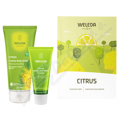 Weleda Set Citrusová hydratační péče—Sprchový krém a krém na ruce