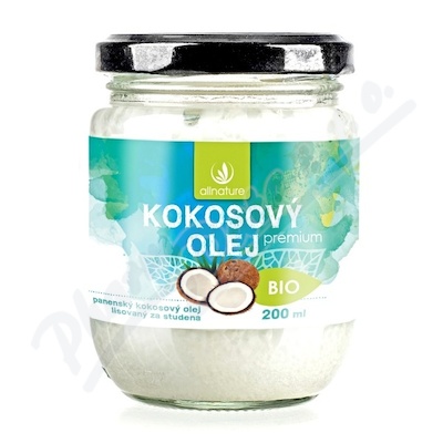 Allnature Kokosový olej panenský BIO—200 ml