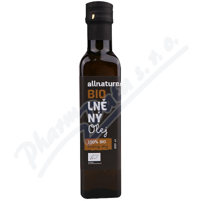 Allnature Lněný olej BIO—250 ml