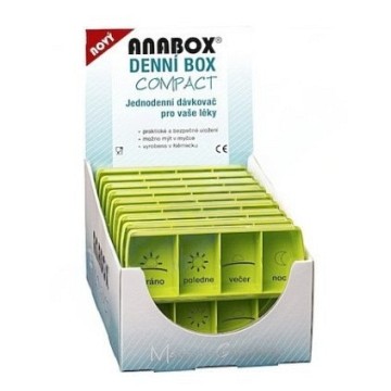 Dávkovač na léky - zelený ANABOX denní box Compact