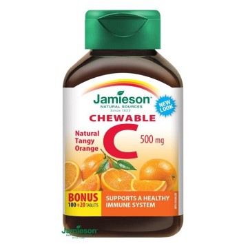 Jamieson Vitamín C 500mg pomeranč —120 cucacích tablet