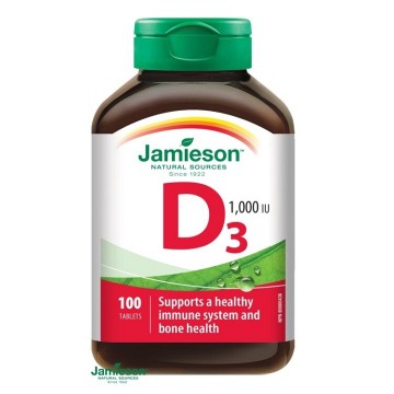 Jamieson Vitamín D3 1000 IU—100 tablet