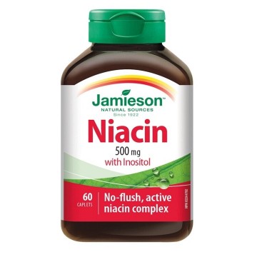 Jamieson Niacin 500mg s inositolem —60 tablet