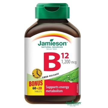 Jamieson Vitamín B12 1200mcg s post.uvolňováním—80 tablet