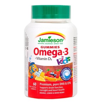 JAMIESON Omega-3 Kids Gummies —želatinové pastilky, 60ks