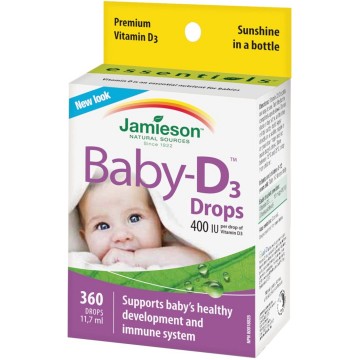 Jamieson Baby-D3 Vitamín D3 400 IU kapky—11.7 ml