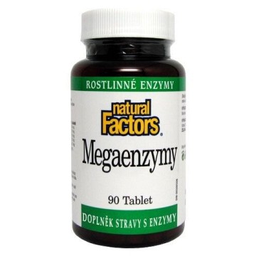 Natural Factors Mega enzymy —90 tablet