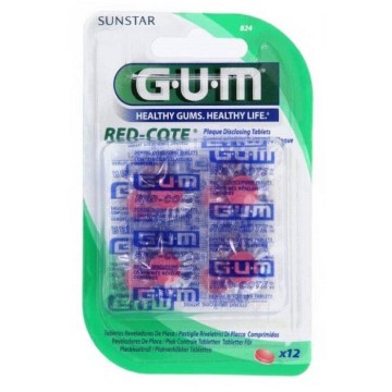 GUM Red Cote tablety k indikaci zubního plaku—12 ks