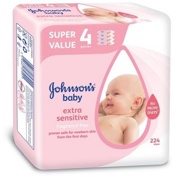 Johnson´s Baby wipes Extra Sensitive—224 ks