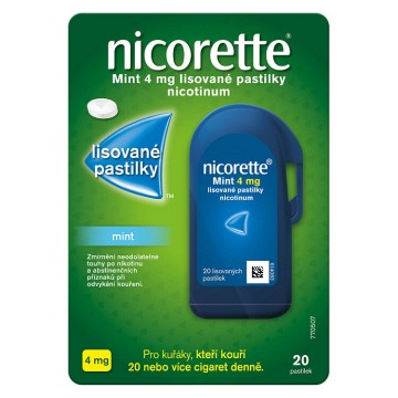 Nicorette Mint 4 mg—20 lisovaných pastilek