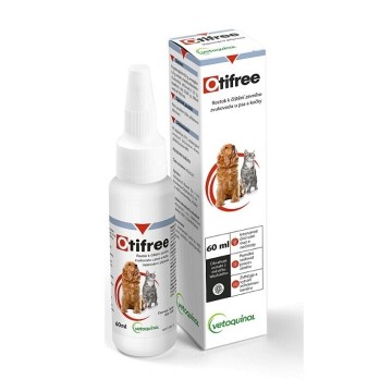 Otifree čistění zevního zvukovodu pes/kočka—roztok 60 ml