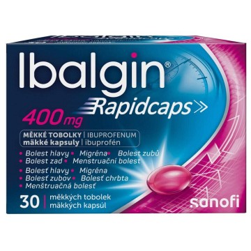 Ibalgin Rapidcaps 400 mg—30 měkkých tobolek