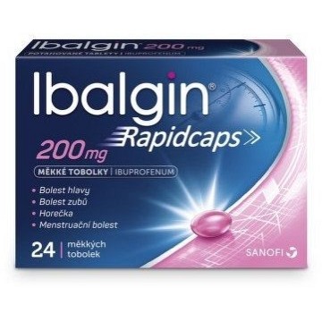 Ibalgin Rapidcaps 200 mg—24 měkkých tobolek