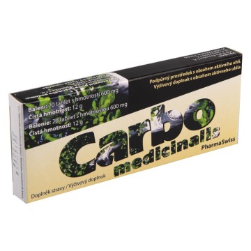 Carbo medicinalis PharmaSwiss—20 tablet