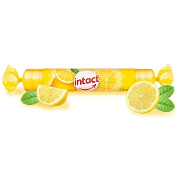 Intact Hroznový cukr s vitaminem C citron rolička—40 g