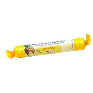 Intact Hroznový cukr s vitaminem C ananas rolička—40 g