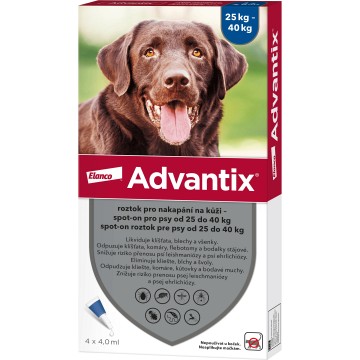 Advantix pro psy spot-on nad 25kg —4x4 ml