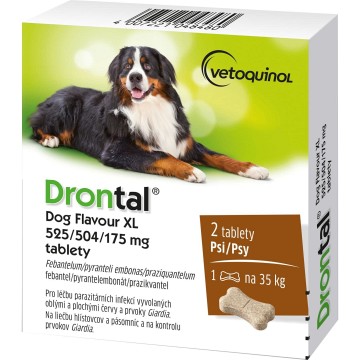 Drontal Dog Flavour XL 525/504/175mg—2 tablety