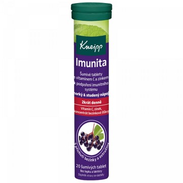 Kneipp Imunita+vitamín C+Zn Bezinka/Ostružina—20 šumivých tablet