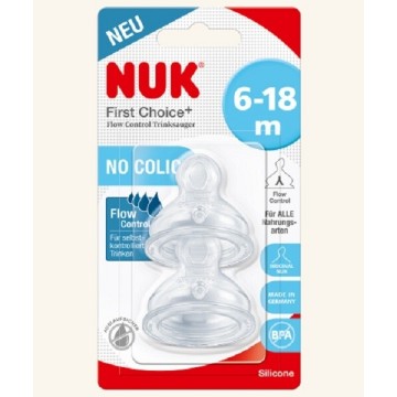 NUK FC+ savička Flow Control (6-18m) —2 ks