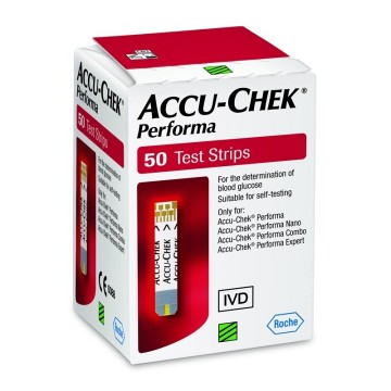 Accu-Chek Performa testovací proužky—50 ks, měření glukózy