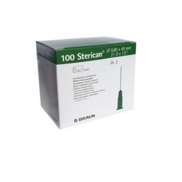 Inj.jehla STERICAN 21G/0.8x40mm—zelená sterilní, 100ks