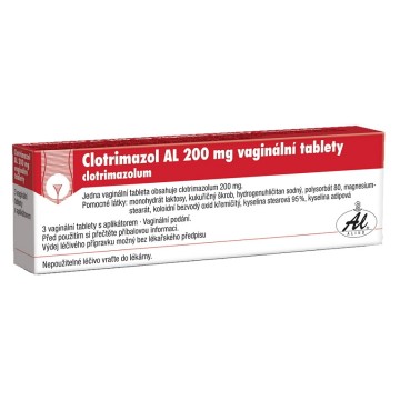 Clotrimazol AL 200 mg—3 vaginální tablety + aplikátor