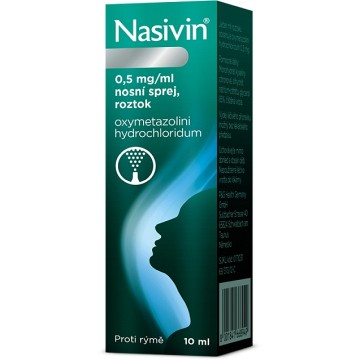 Nasivin 0,05%—nosní sprej 10 ml