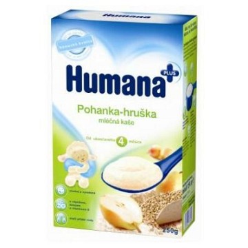 Humana kaše obilno-mléčná pohanka-hruška od 4.měs—250 g