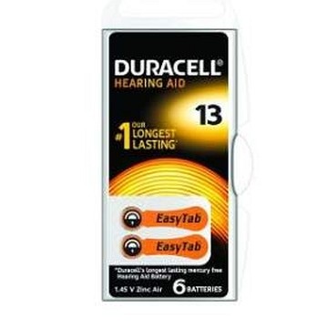 Baterie do naslouchadla Duracell DA13 Easy Tab—6 ks