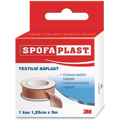 3M Spofaplast 131 Náplast cívková textilní hnědá—1,25cmx5m