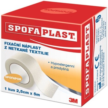 3M Spofaplast 731 Náplast netkaná Spofapor—2,5cmx5m