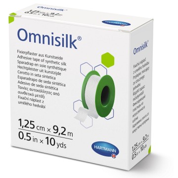 Náplast Omnisilk bílé hedvábí 1.25cmx9.2m—1 ks