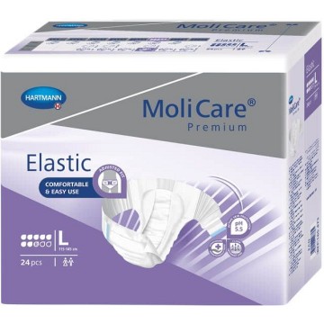 Absorpční kalhotky Molicare Elastic L—boky 115-145cm, savost 8 kapek, 24ks