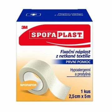 3M Spofaplast 732 Fixační náplast z netkané text.—25mmx5m