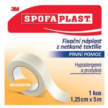 3M Spofaplast 731 Fixační náplast z netkané text.—1,25cmx5m