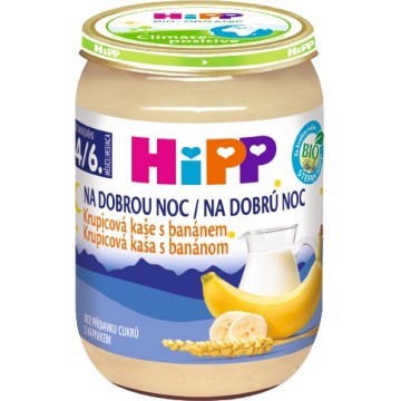 HiPP Na dobrou noc BIO Krupicová kaše s banánem —190 g