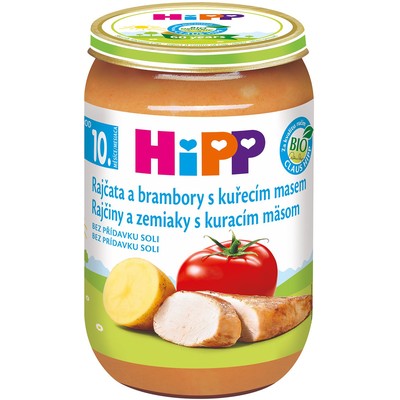 HiPP Junior BIO Rajčata a brambory s kuřecím —220 g