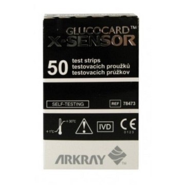 GlucoCard X-Meter Sensor Testovací proužky—50 ks