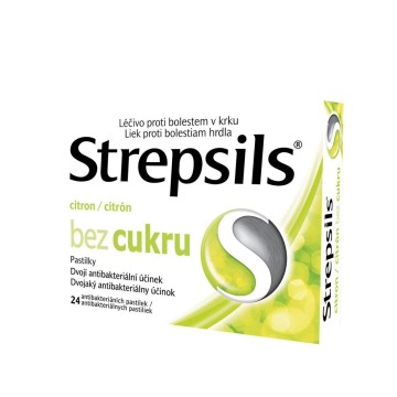 Strepsils Citron bez cukru—24 pastilek