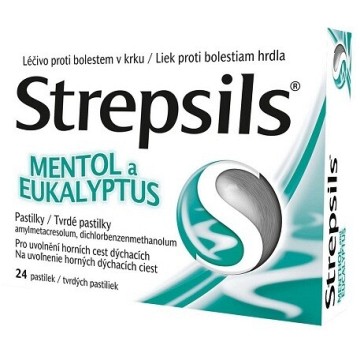 Strepsils Mentol a eukalyptus—24 pastilek