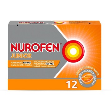 Nurofen Junior Pomeranč 100mg—12 žvýkacích tobolek