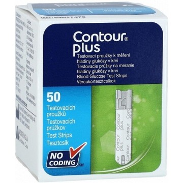 Contour Plus Diagnostické proužky—50 ks